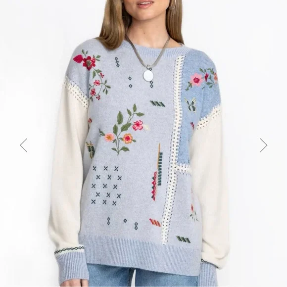 Johnny Was The Patchwork Whipstitch Pullover